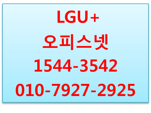엘지유플러스 오피스넷 유동고정IP기업광케이블인터넷